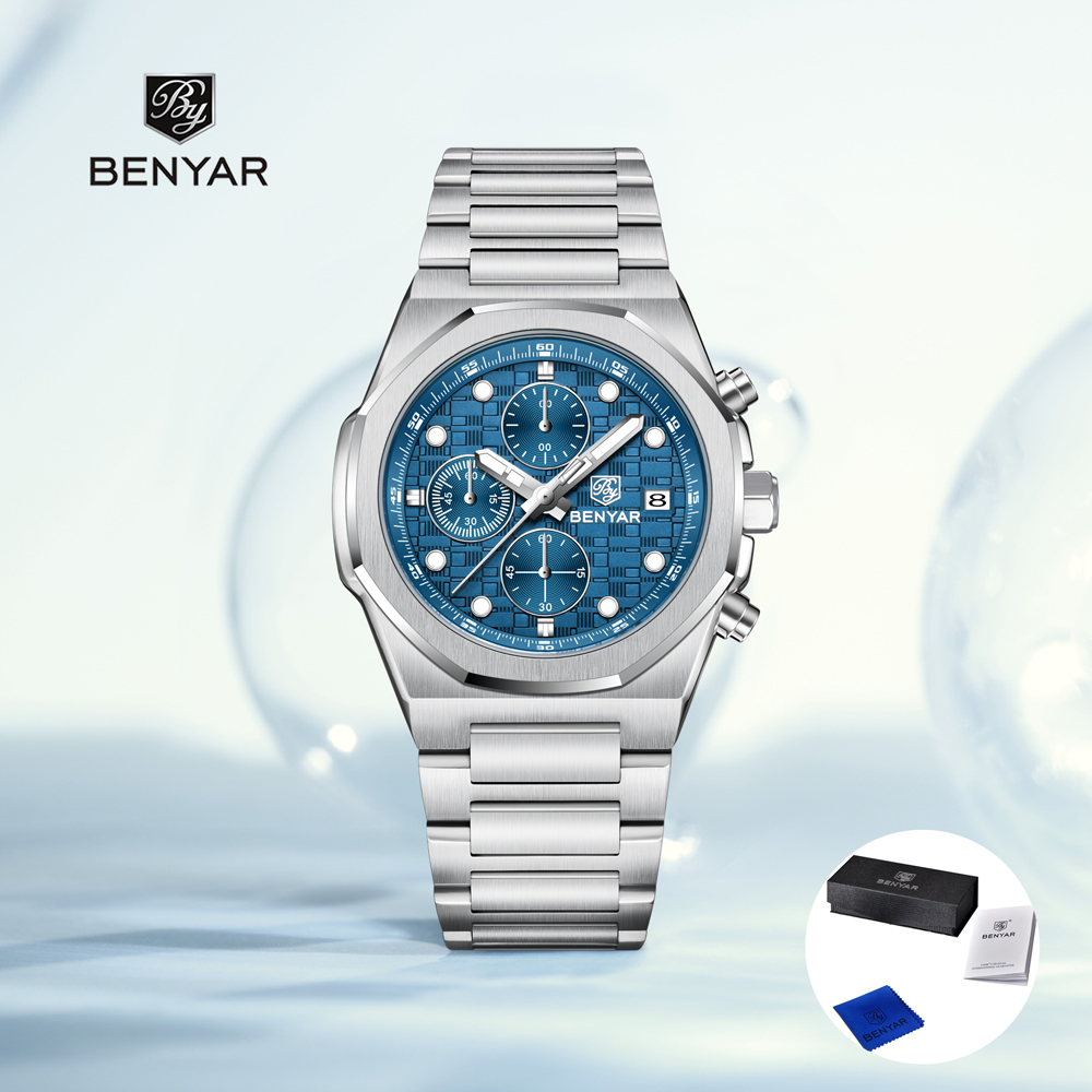 Luxury Watch Organizer - 2025 جديد BENYAR ساعات رجالية فاخرة