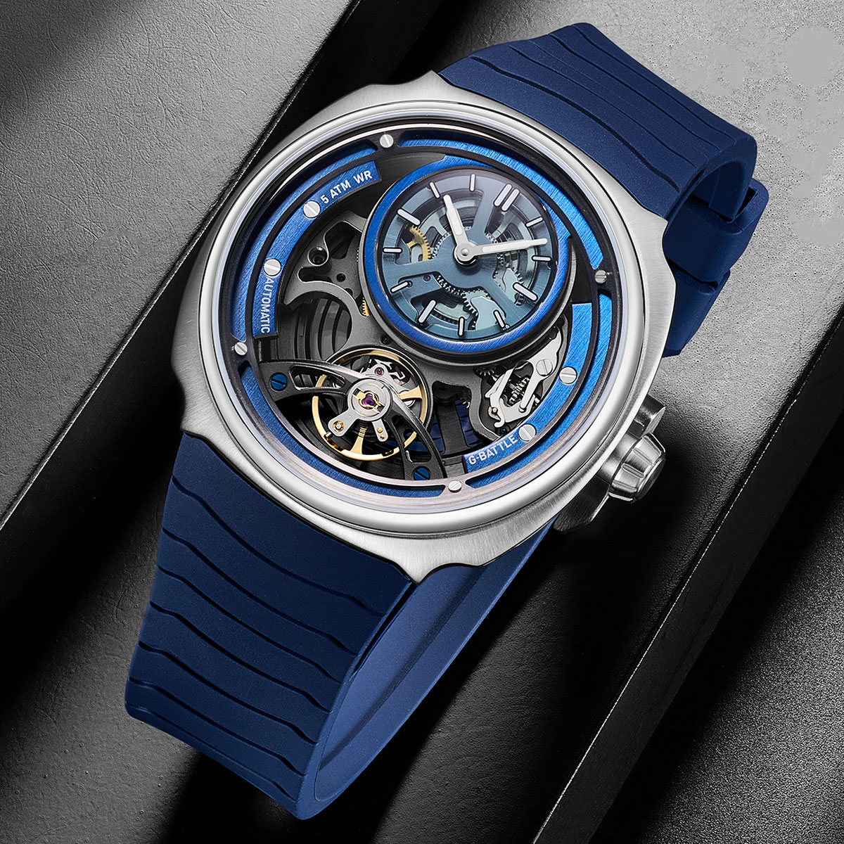 Luxury Watch Hublot - ساعة يد ميكانيكية كبيرة الحجم للرجال