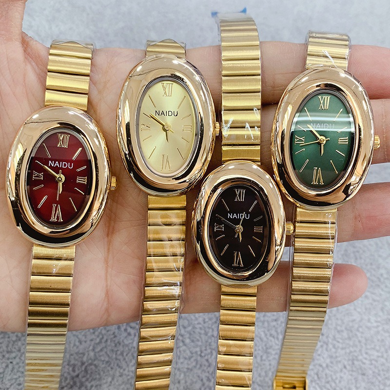 Luxury Watch Index - العلامة التجارية الفاخرة الذهب البيضاوي المرأة