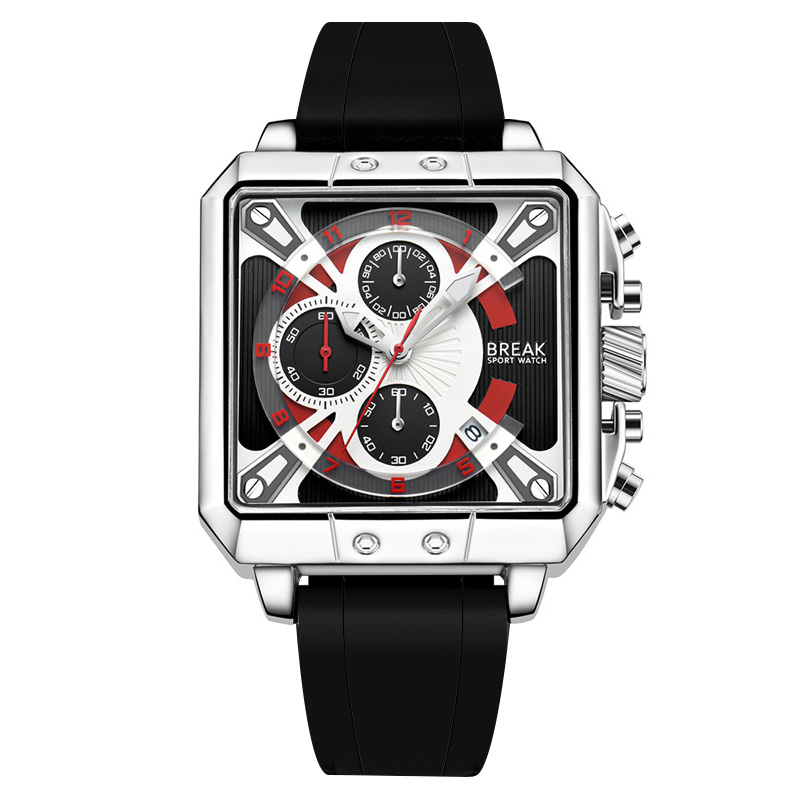 Luxury Watch With Rubber Strap - جديد فاخر العلامة التجارية الأعلى ساعة