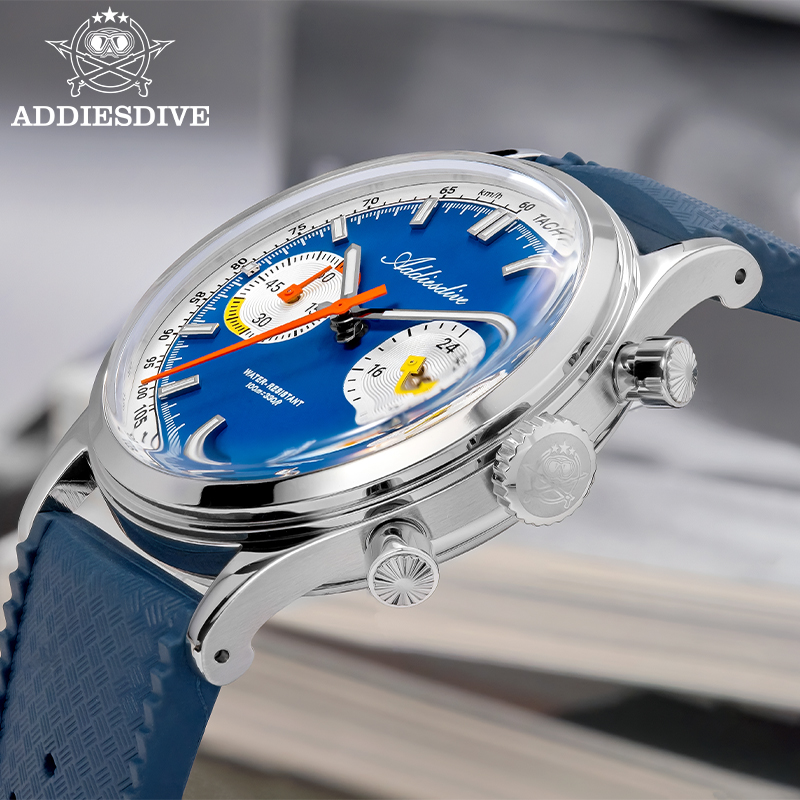 ساعة كرونوغراف كوارتز للرجال م - مراجعة Luxury Watch With Rubber Strap وسعره