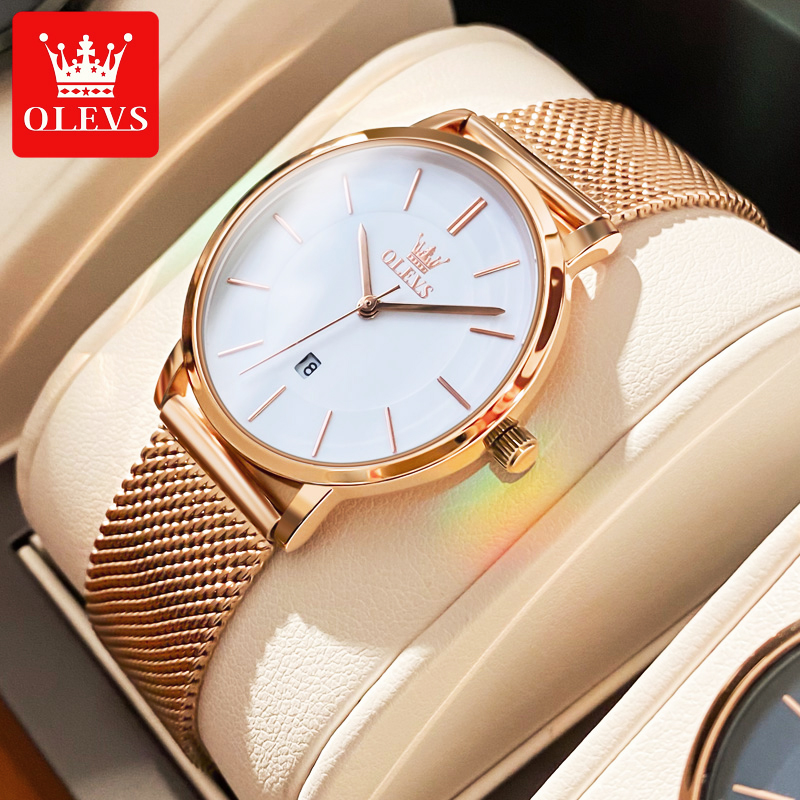 OLEVS ساعات للنساء كوارتز مقاو - مراجعة Luxury Watch Organizer وسعره