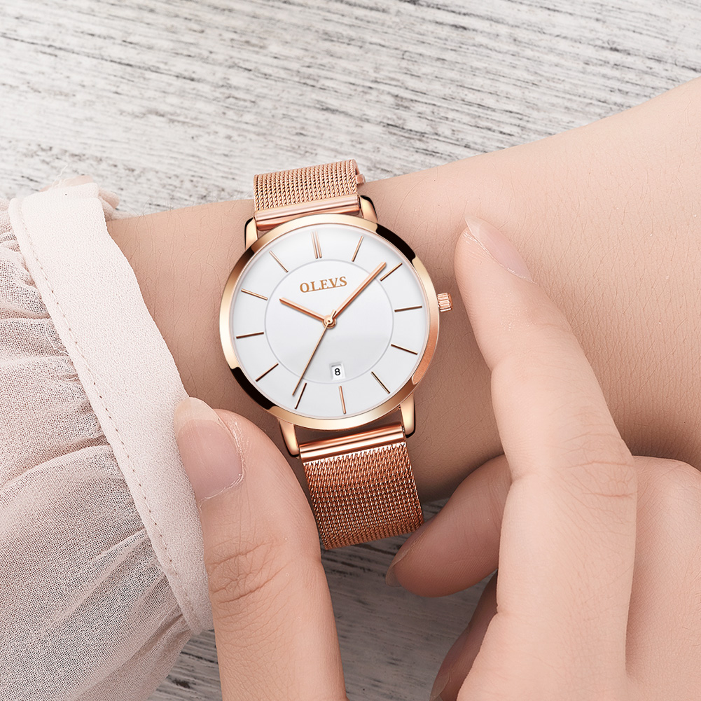 OLEVS ساعات للنساء كوارتز مقاو - مراجعة Luxury Watch Organizer وسعره