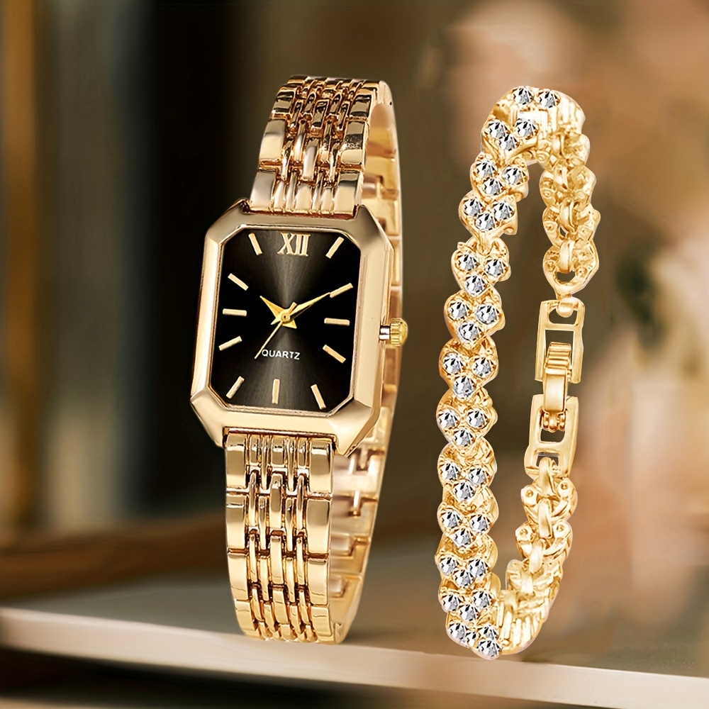 قطعتان من ساعات اليد النسائية  - مراجعة Luxury Watch With Rubber Strap وسعره