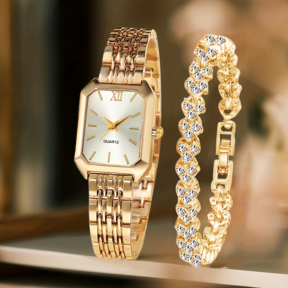 قطعتان من ساعات اليد النسائية  - مراجعة Luxury Watch With Rubber Strap وسعره