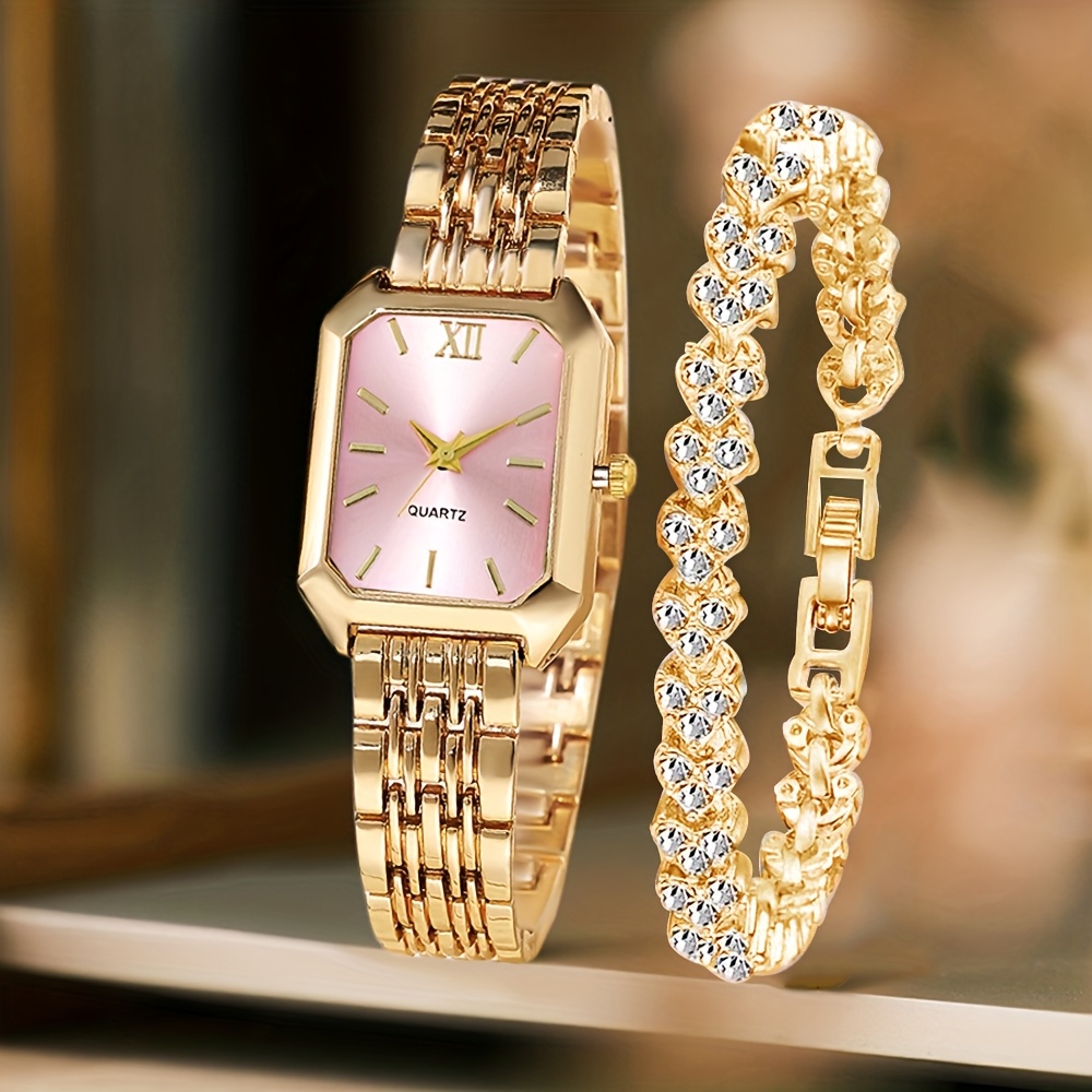 قطعتان من ساعات اليد النسائية  - مراجعة Luxury Watch With Rubber Strap وسعره
