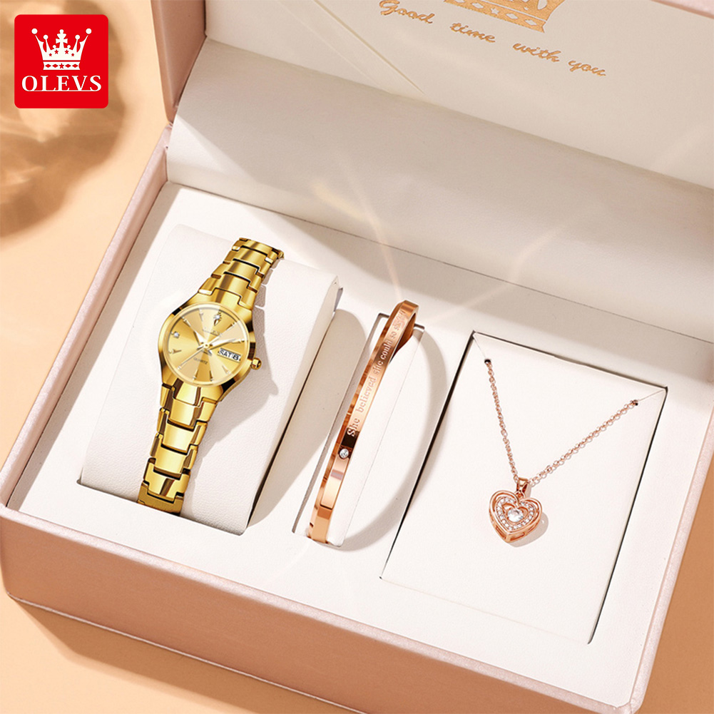 ساعة OLEVS للسيدات 8697 ساعات  - مراجعة Luxury Watch For Women وسعره