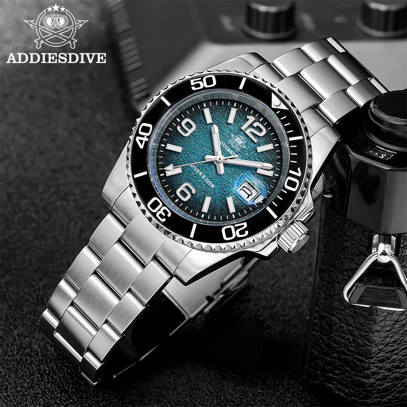Addiesdive AD2513 السيراميك ال - مراجعة Diver Watch 300M وسعره