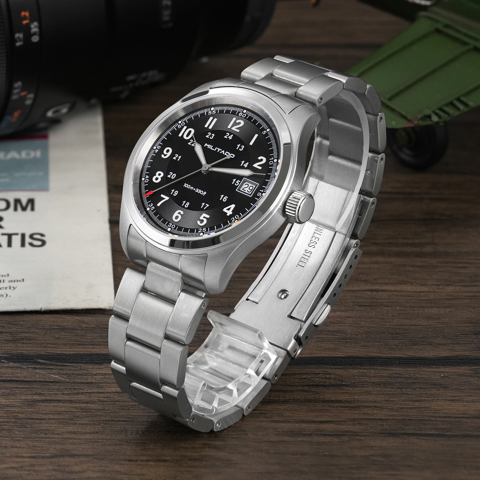 Militado ML08 خمر ساعة كوارتز  - مراجعة Diver Watch 300M وسعره